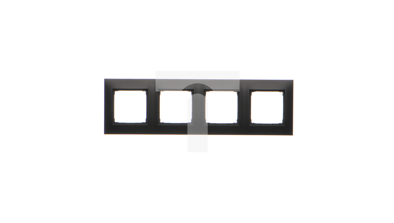 Simon 54 Premium 4-fold frame PREMIUM IP20 / IP44 black matt DR4/49 /T2UK