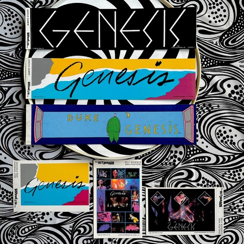 10Choices Vintage 1982 GENESIS Phil Collins Bumper Sticker + Mini Posters UNUSED