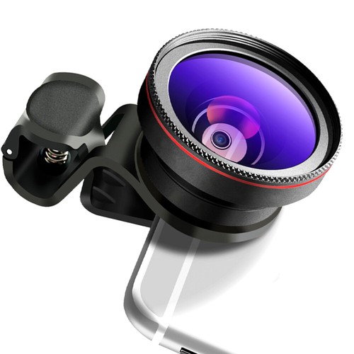 Cell Phone Camera Lens 0.45X Super Wide Angle Lens Clip on for (Black) - 第 12/12 張圖片