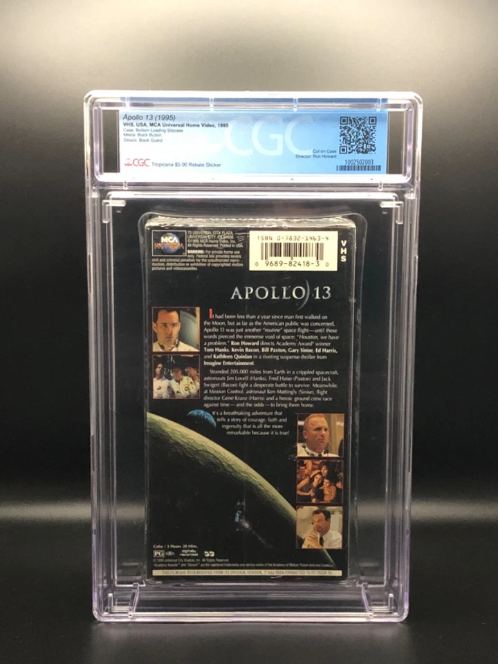 Apollo 13 (1995) - 1995 VHS - CGC 9.0 - SEALED Grade B+ Watermarked - Image 2 of 4