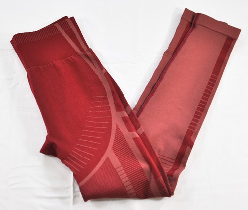 women's Unbranded activewear legging size small red elastic waistband polyester