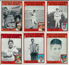 1972 Topps Baseball 6 Card Lot Boyhood Photos of the Stars with Lou Pinella VG