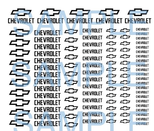 1:64 1:32 1:24 Wasserrutsche Aufkleber Redline Hot Wheels Slot Car Chevy Bowties - Bild 2 von 16