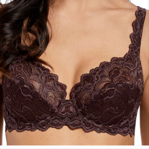 Wacoal Eglantine Bra Hazelnut Brown Lace 34C Underwired Full Cup Balcony BFA662