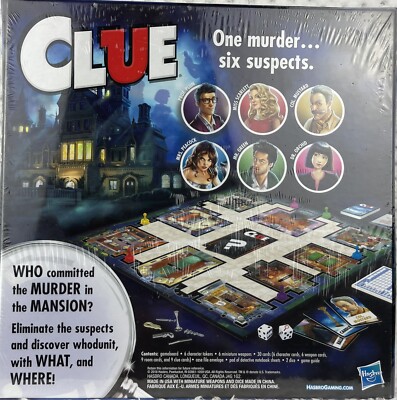 Clue Game The Classic Mystery Kids Family Toy Board Games Guess The  Murderer New
