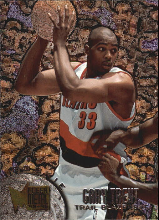 1995-96 Metal Portland Trail Blazers Basketball Card #185 Gary Trent Rookie