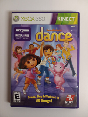 Nickelodeon Dance (Microsoft Xbox 360, 2011) Complete with Manual
