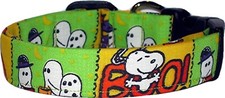 BOO Lime Green Halloween Famous Cartoon Dog Handmade Dog Collar