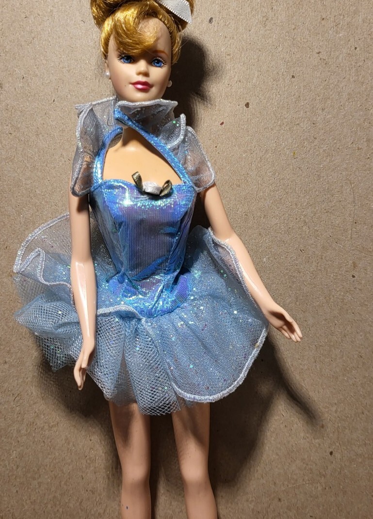 Vintage 90's Barbie Blonde Hair Blue Eyes Blue Ballerina Outfit