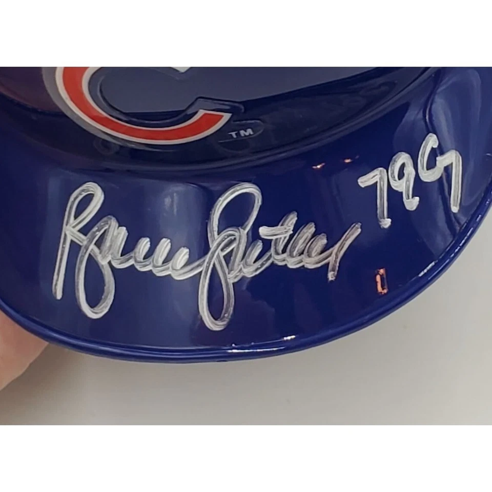 Bruce Sutter Signed Mini Helmet 79 CY Inscription Chicago Cubs JSA COA Riddell - Image 3 of 4