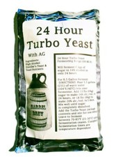 1 Pack 24 Hour Turbo Yeast with AG - Moonshine Alcohol Whiskey Rum Vodka 6.5 ga.