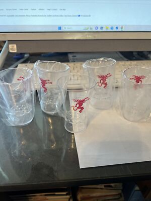 Fireball Hard Plastic 5 shot glasses Jet Chill 