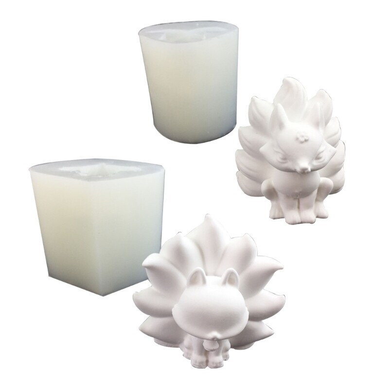 Nine Tailed Fox Silicone Mold for Epoxy Resin Crafts