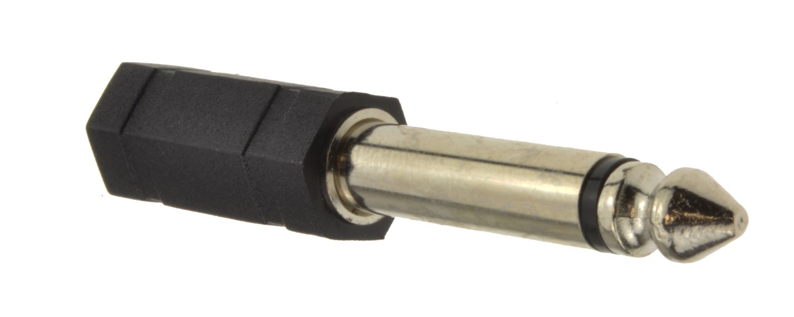 Stereo 6.35mm Female Socket  to Male Mono ¼"" Guitar 6.35mm Jack Plug Adapter
