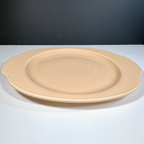 Vintage Universal Potteries Camwood Ivory Coral 13" Handled Serving Platter Oval - Picture 8 of 12