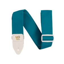 Ernie Ball Polypro Guitar Strap, Teal with White P05349