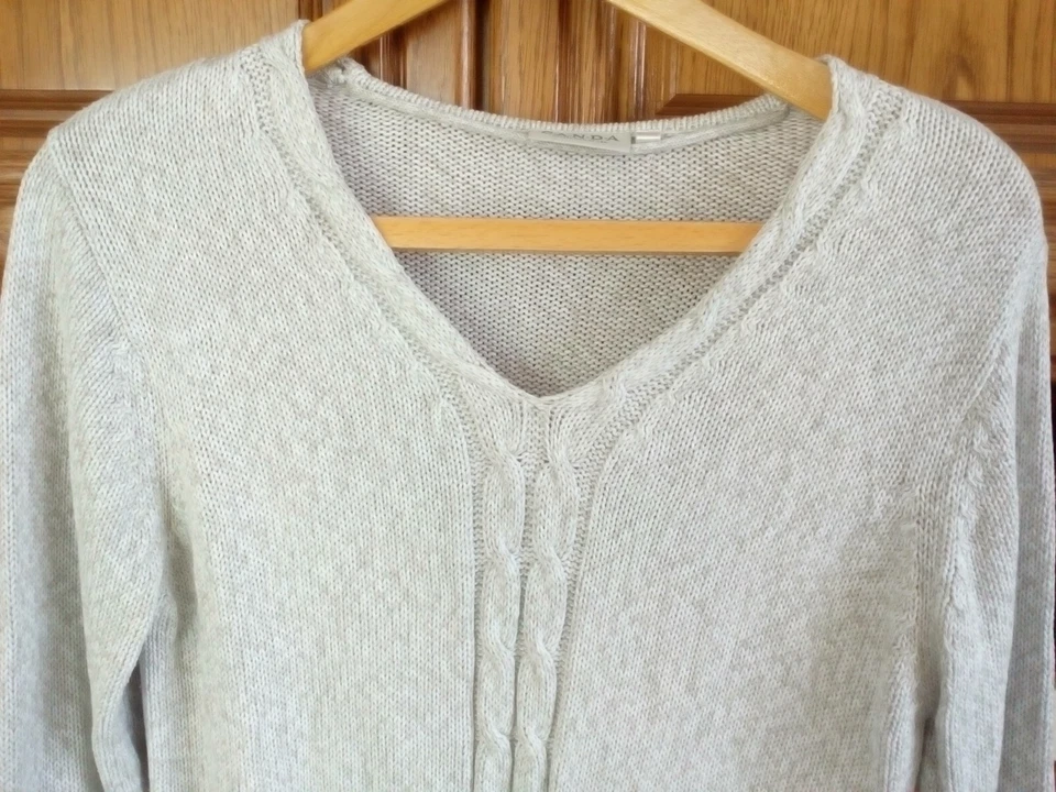 Pullover,Strick "Canda",Gr.M,Acrylic,Baumwolle,beige - Bild 2 von 4