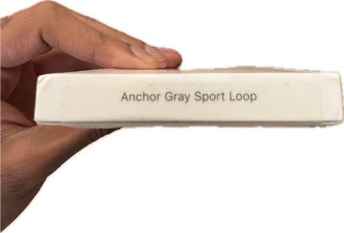 GENUINE OFFICIAL APPLE WATCH SPORT LOOP STRAP BAND 38MM 40MM 41MM - ANCHOR GREY - Zdjęcie 7 z 8