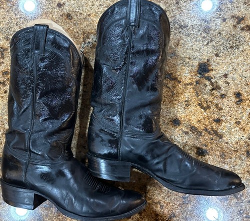 Vintage Tony Lama Men’s 12 D Leather Cowboy Boots Style 5984 Western - Picture 4 of 16