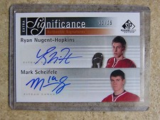 11-12 SPGU SP Game Used Extra SIGnificance NUGENT-HOPKINS / MARK SCHEIFELE /25