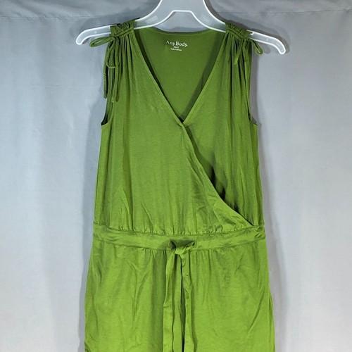 Anybody Womens Jumpsuit Size XXSmall Tall Cedar Green Cozy Knit V-neck Surplice - Picture 2 of 14