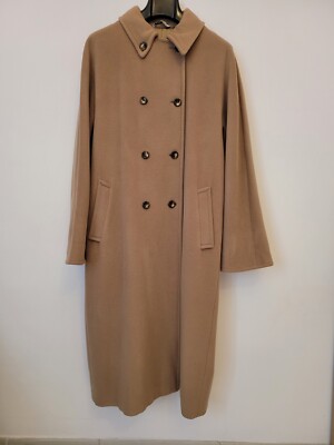 Cappotto Beige Donna 44 Marella Made In Italy Lana Angora