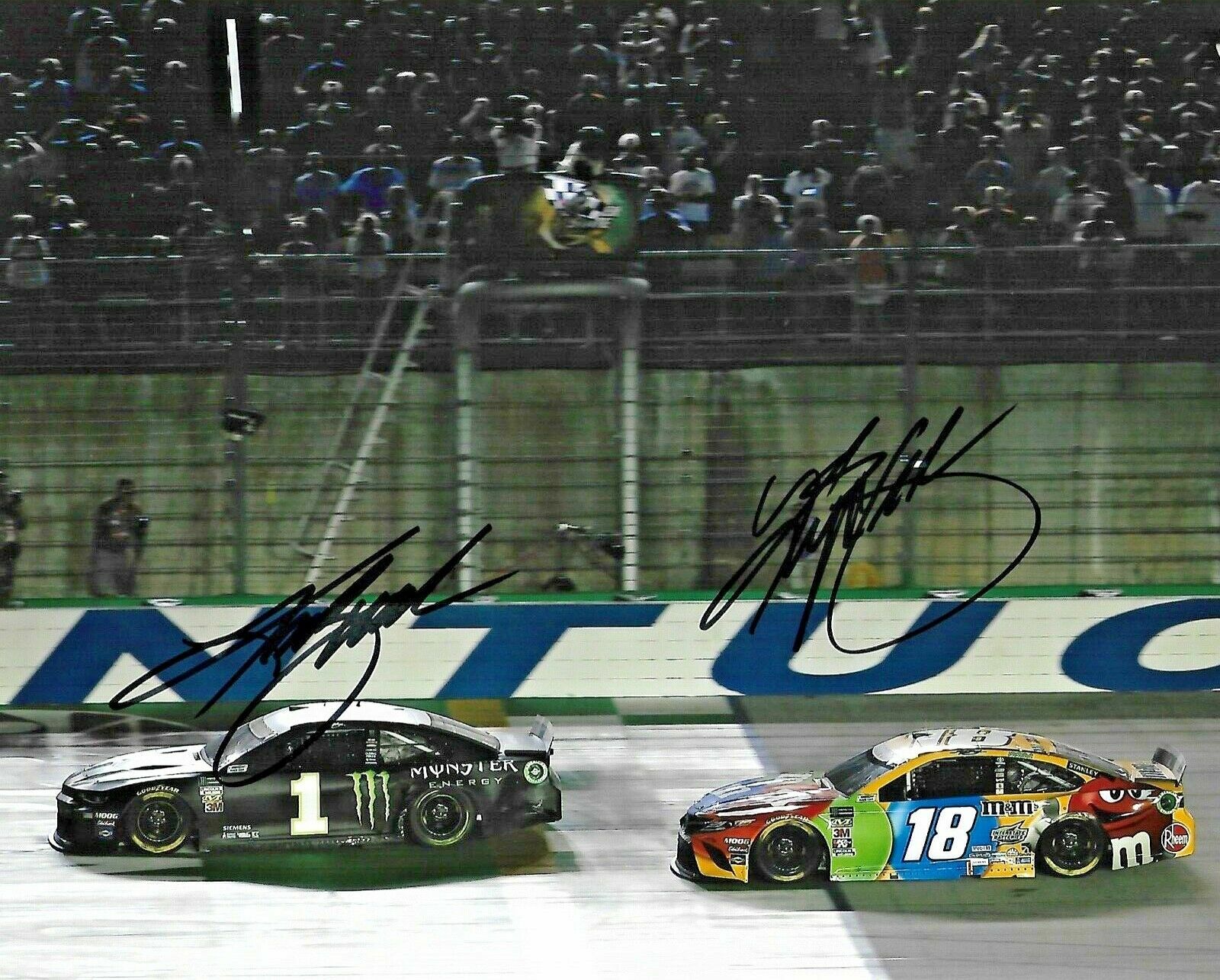 2019 Kurt Busch & Kyle Busch Kentucky Race Dual Signed 8x10 Auto Photo reprint