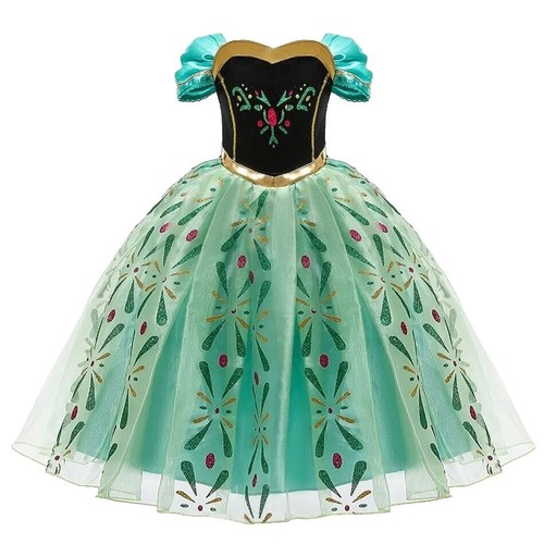 H&M Elsa Anna Frozen Dress 5/6 Years Party Gold Disney | eBay