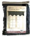 Window Fashion Vera Cruz Valance Black 52x17 NIP