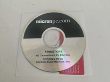 Micron PC MRestore NT Transport ZX Edition Laptop SFO002215-00 CD - Disc Only