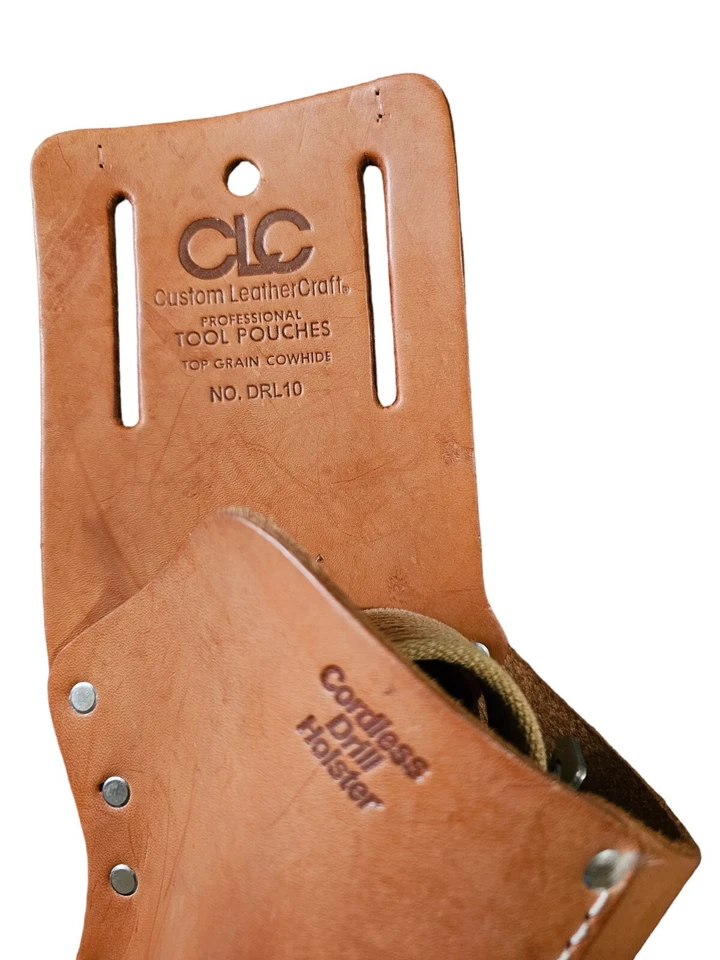 CLC Custom LeatherCraft Cordless Drill Holster DRL10 Top Grain Cowhide W/Belt - Image 2 of 4