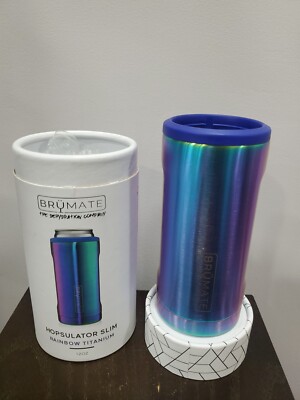 Brumate Hopsulator Slim Insulated Can Cooler 12oz Color: Rainbow  Titanium - Main Image