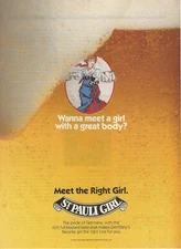 1990 St. Pauli Girl Beer St German vintage print ad 90's advertisement