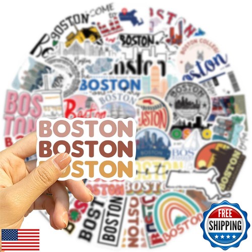 50 Stck. Boston Aufkleber Pack, US State Aesthetic Vinyl Wasserdicht Sticker Decal - Bild 3 von 5