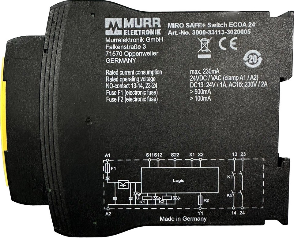 Murr Elektronix 3000-33113-3020005 Miro Safe+ T2 24 MIRO SAFE+ Switch ...