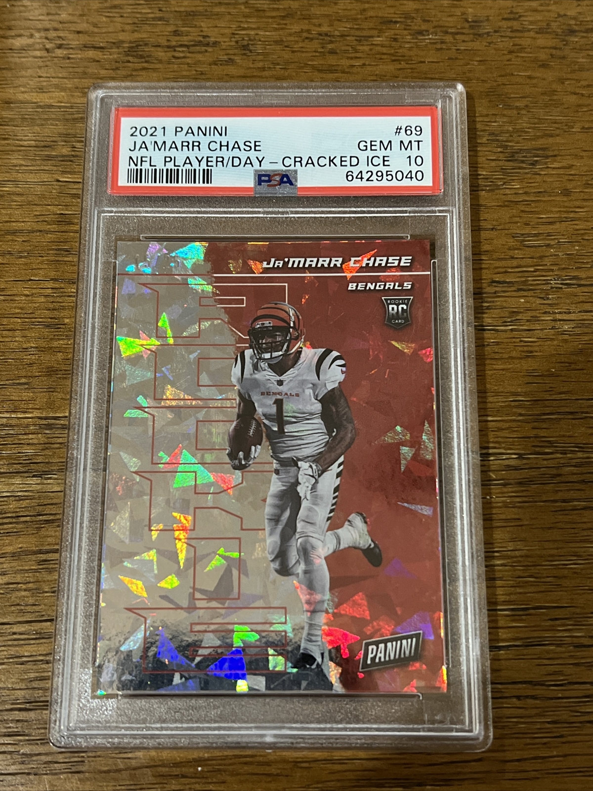 JaMarr Chase Panini NFL Player of the Day #69 Cracked Ice