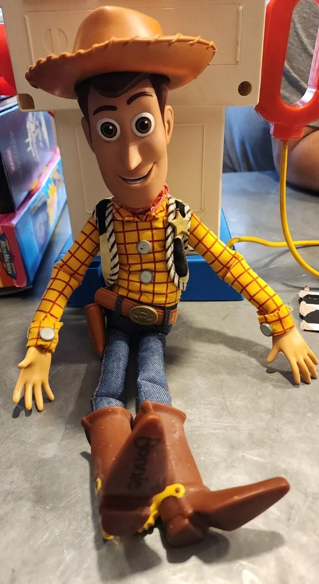 Disney Toy Story 4 Woody Pull String Talking 16 Doll Bonnie on Boot - WORKS