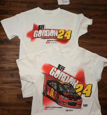 Jeff Gordon #24 NASCAR Mens Graphic Tee Drive to End Hunger Shirt Sz XL NWT