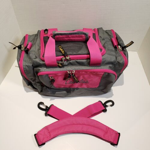 Cabelas Hunting Pink & Gray Hiking Camping Duffle Bag Women Gym Overnight Yoga  - Picture 1 of 10
