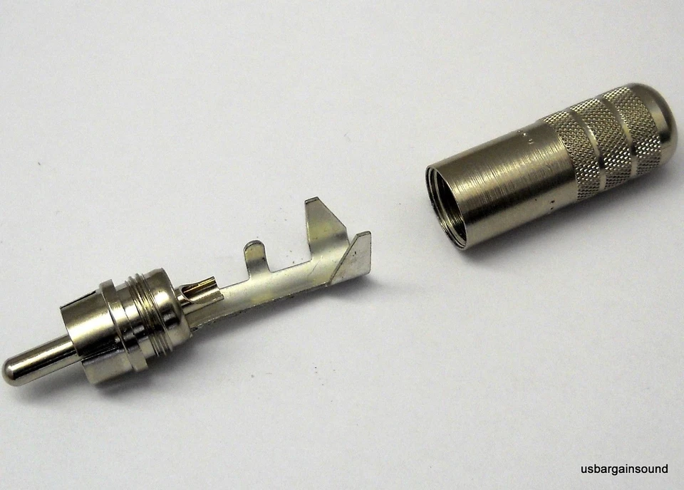 (12 Pack) Switchcraft 3502A Long Body Cable End RCA Male with Solder Terminals - Image 2 of 2