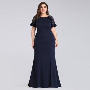 plus size blue gown