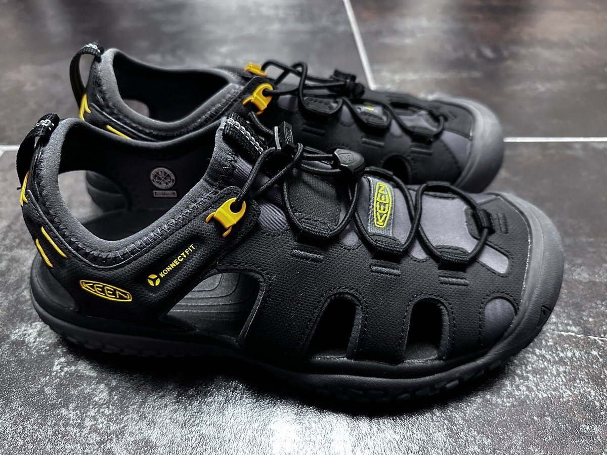 KEEN Men\'s Solr Post Sandals Men\'s 8 Black Yellow KEEN Men main image 3