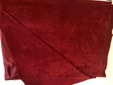 Burgundy Crushed Panne Velvet Suede Fabric No Stretch