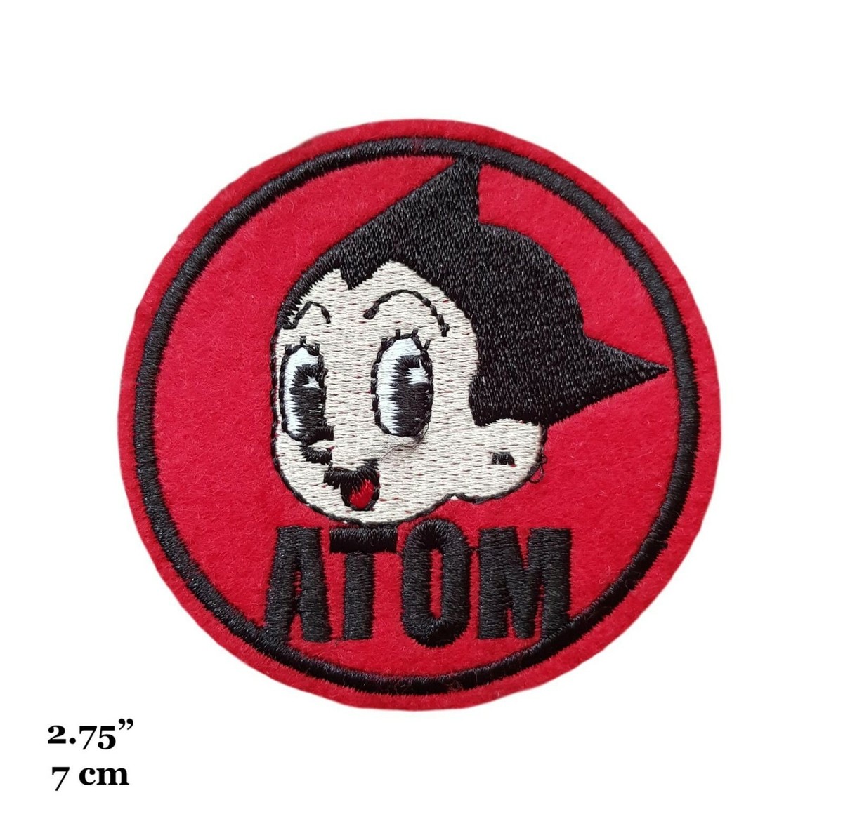 Astro Boy Mighty Atom Character Face Red Embroidered Iron On Patch