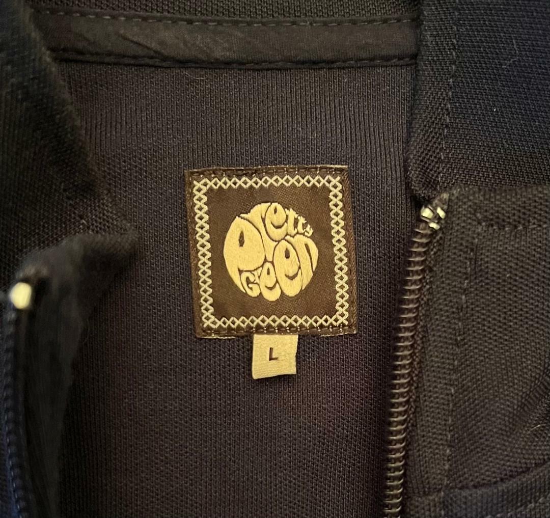 Pretty Green Men&rsquo;s Knitted Track Top Zipped Sweatshirt Dark Blue L