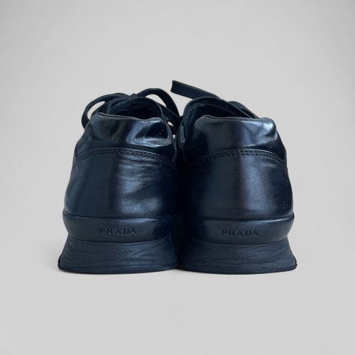 Prada Herren Schwarz Leder Turnschuhe Sneaker - Größe UK 8 / US 9 / EU 42 - Bild 5 von 16