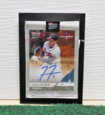 FREDDIE FREEMAN - 2018 Topps NOW - Auto 3/5 - #PS-48E - Braves - NL East Champs