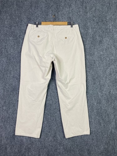 Bonobos Mens Chino Pants 35x32 in Beige Straight Leg Flat Front Cotton Blend - Picture 12 of 14