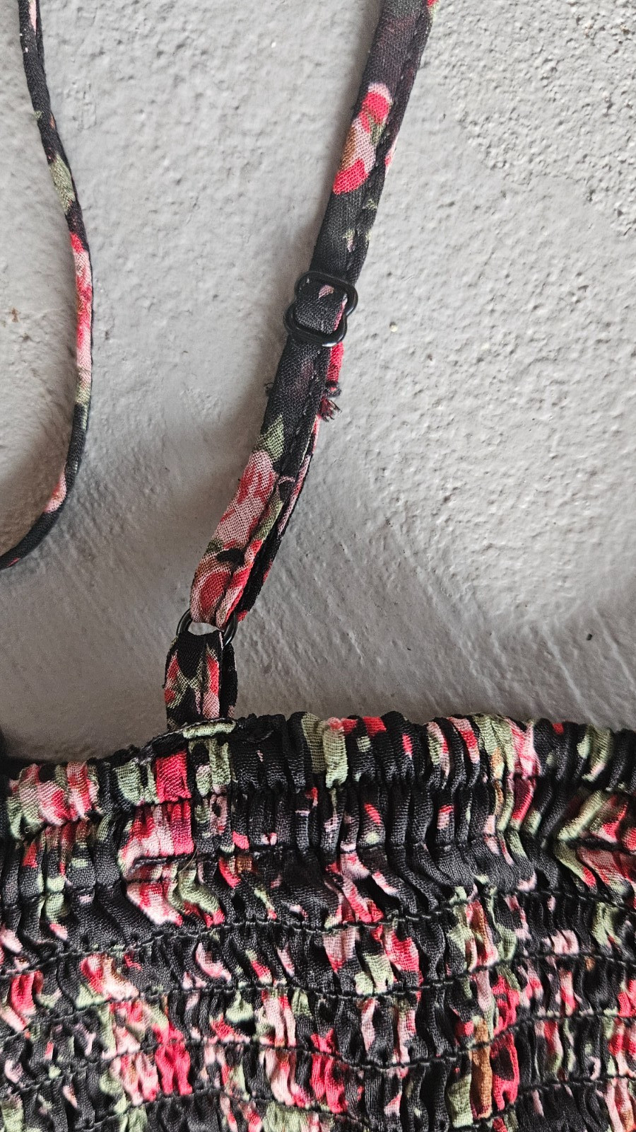 Express Black Floral Spaghetti Adjustable Strap S… - image 7