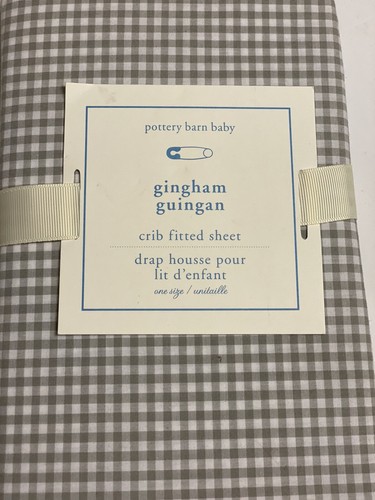 NEW Pottery Barn Kids Gingham Crib 